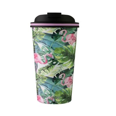 Avanti Go Cup Stainless Steel 410ml -Flamingo Leaf