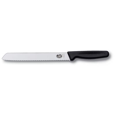 Victorinox Bread Knife 21cm Serrated Wavy Edge Blade | Ergonomic Black Nylon Handle