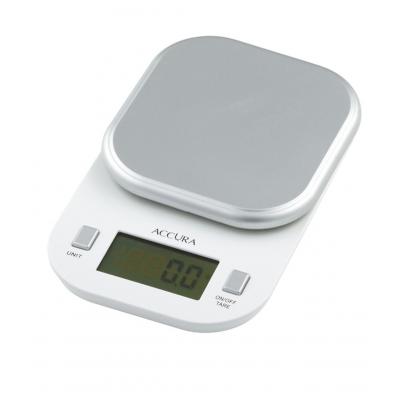 Accura Pyxis Electronic Diet Scale White/Silver 16x10.5x2.5cm/1kg/0.5g
