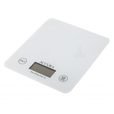 Accura Atlas Electronic Kitchen Scale - White 22x19x2cm/5kg/1g/1ml