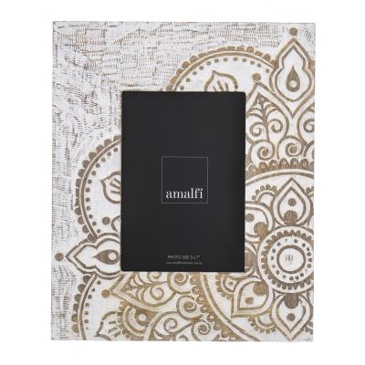Amalfi Charu 5x7 Photo Frame White Wash 24x29cm