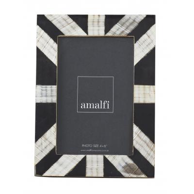 Amalfi Chenoa 4x6 Photo Frame Black/Cream 14x19cm