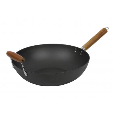 Davis & Waddell Lotus Rock Non-Stick Stirfry Wok Black/Natural 50x35x10cm