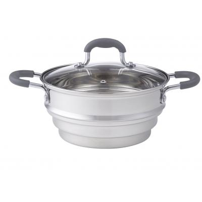 Davis & Waddell Argon Universal Steamer with Glass Lid Grey | 32x20x16cm