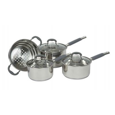 Davis & Waddell Essentials Argon Cookware Saucepan Steamer 4pc Set