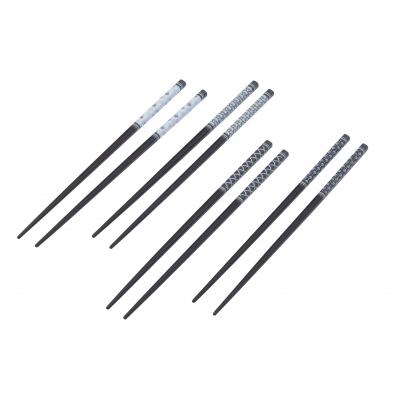 Davis & Waddell Bamboo Chopsticks Set/4 Pairs Black/White 22x1x1cm