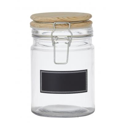 Davis & Waddell Glass Clip Top Canister with Blackboard Label
