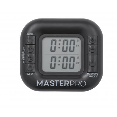 Masterpro Digital Dual Timer 99 Min 30 Seconds- Black 8x2x7cm