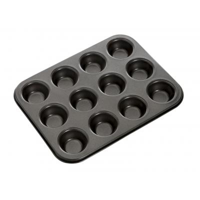 Masterpro N/S 12 Cup Mini Muffin Pan Black | 26x20x2cm