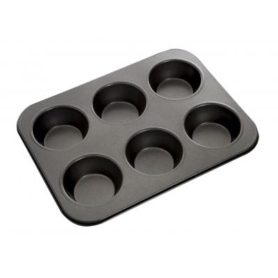 Masterpro N/S 6 Cup American Muffin Pan Black | 35.5x27x4cm