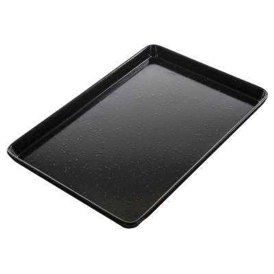 Masterpro Professional Vitreous Enamel Baking Tray Black | 40x27x2.5cm