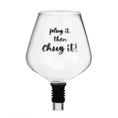 Emporium Plug It Then Chug It Bottle Stopper Clear 9x9x14cm/475ml