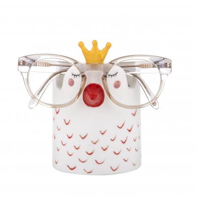 Emporium Sadie Swan Glasses/Pen Holder 11x8x12cm | White/Pink/Yellow 