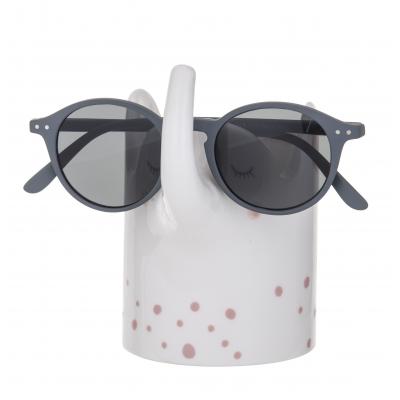 Emporium Eli Elephant Glasses/Pen Holder White/Pink 10.5x8x12cm