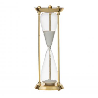Amalfi Regency Hourglass 30 Minutes Gold/Clear/White 10x10x30cm