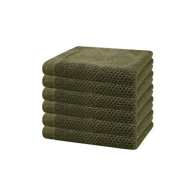 Bambury Angove 6 Pack Face Washer 33x33cm | Olive