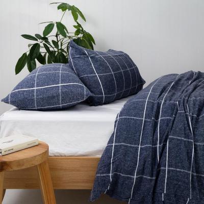 Bambury Acton Flannelette Quilt Cover Set | Double | Blue