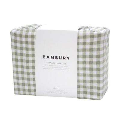 Bambury Flannelette Sheet Set | Double | Gingham