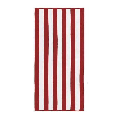 Bambury Cabana Stripe Beach Towel 75 x 150cm | Red
