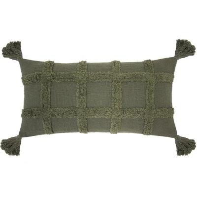 Bambury Percy Cushion 30 x 60cm | Moss