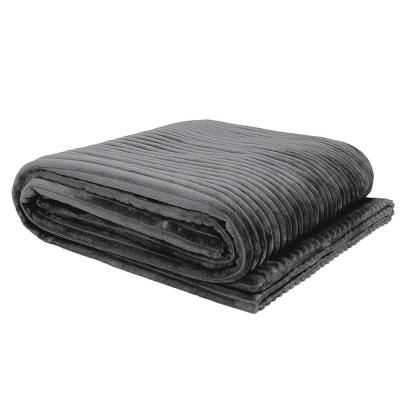 Bambury Channel Throw 130x150cm | Charcoal