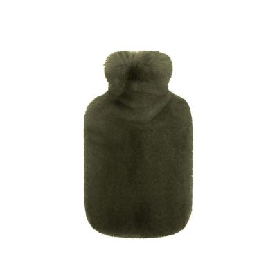 Bambury Frida Faux Fur Hot Water Bottle | Olive