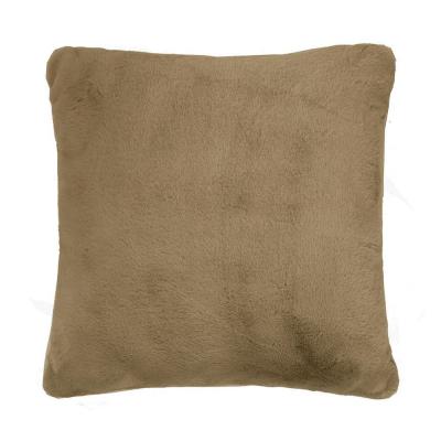 Bambury Frida Faux Fur Square Cushion 50x50cm | Biscuit
