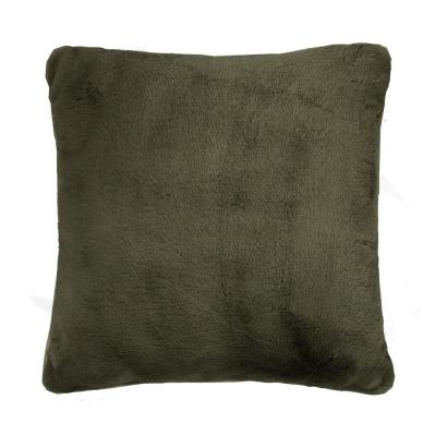 Bambury Frida Faux Fur Square Cushion 50x50cm | Olive