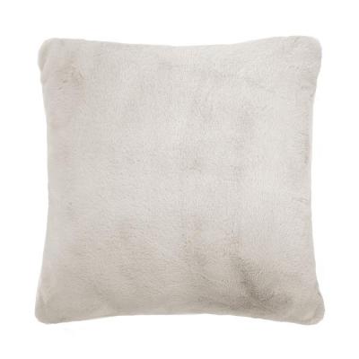 Bambury Frida Faux Fur Square Cushion 50x50cm | Pebble