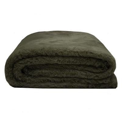 Bambury Frida Faux Fur Throw 150x200cm | Olive