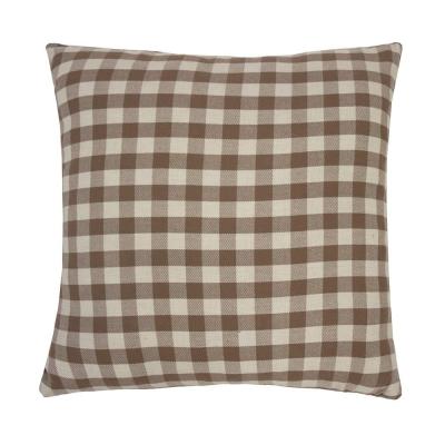 Bambury Gingham Square Cushion 50x50cm | Clove