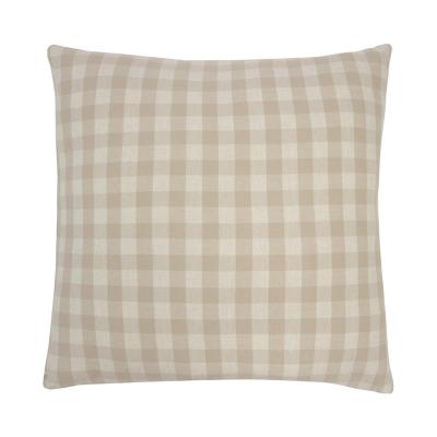 Bambury Gingham Square Cushion | Latte
