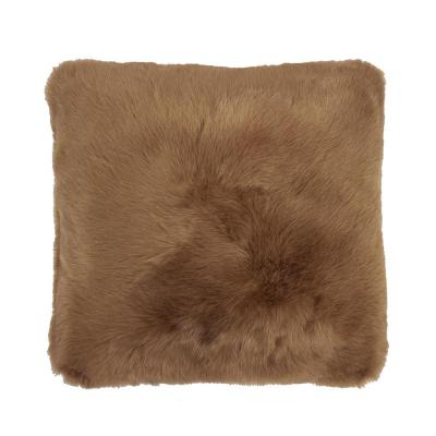 Bambury Luxury Faux Fur Square Cushion 50x50cm | Fawn