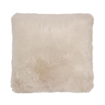 Bambury Luxury Faux Fur Square Cushion 50x50cm| Rosewater