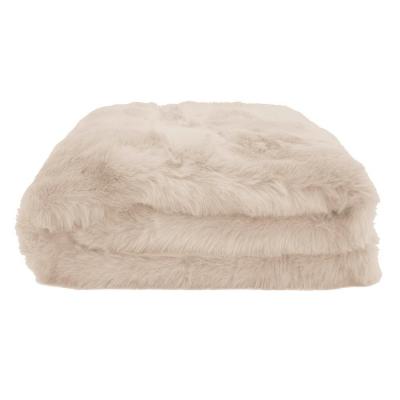 Bambury Luxury Faux Fur Throw 130x180cm | Rosewater