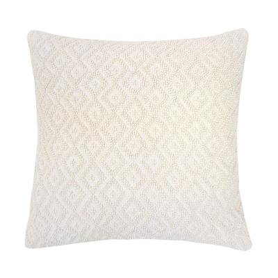 Bambury Sennet Square Cushion 50x50cm | Ivory
