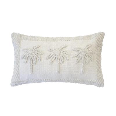 Bambury Three Palms Rectangle Cushion 30x50cm | Ivory