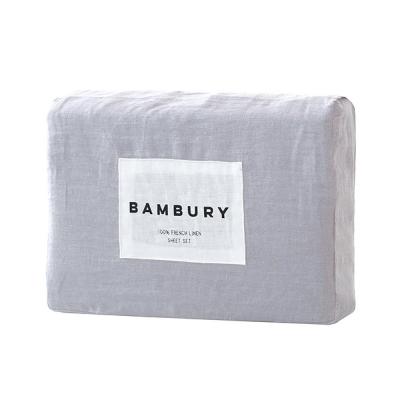 Bambury Linen Sheet Set Silver | King