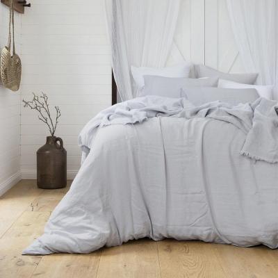 Bambury Double Linen Quilt Cover Set | Silver
