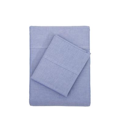 Bambury King Chambray Sheet Set | Blue