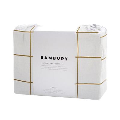 Bambury Carrington Flannelette Sheet Set Ivory | Queen