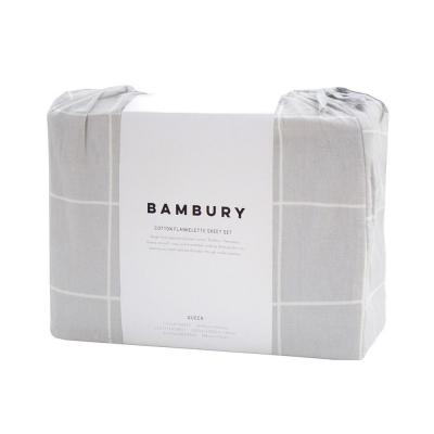 Bambury Carrington Flannelette Sheet Set Silver | Single
