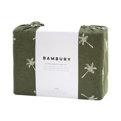Bambury Cocos Flannelette Sheet Set Olive | Double