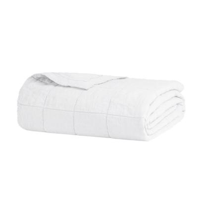 Bambury Queen/King Linen Quilted Coverlet Ivory