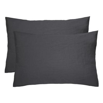 Bambury Linen Pillowcase Pair | Charcoal