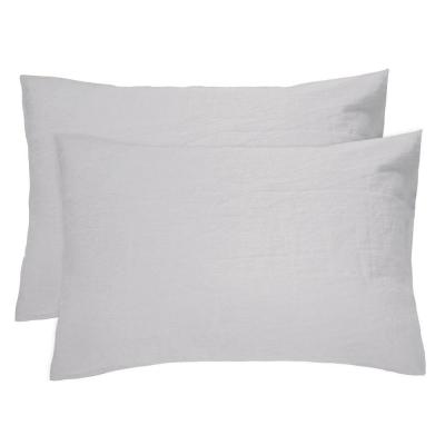 Bambury Linen Pillowcase Pair | Silver