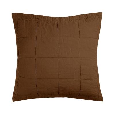 Bambury Linen Quilted Euro Pillow Sham Hazel