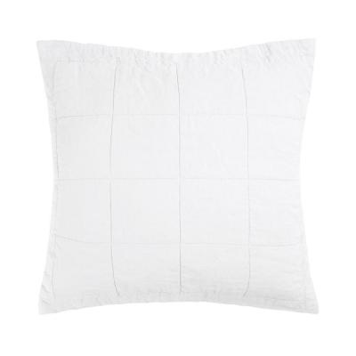 Bambury Linen Quilted Euro Pillow Sham Ivory