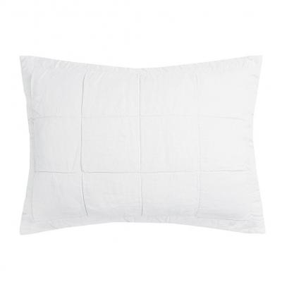 Bambury Linen Quilted Pillow Sham Ivory