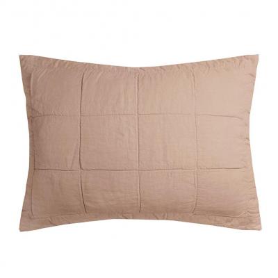 Bambury Linen Quilted Pillow Sham Tea Rose